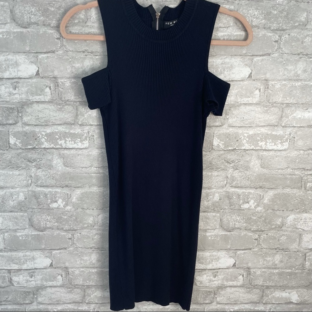Few Moda Black Ribbed Bodycon Dress